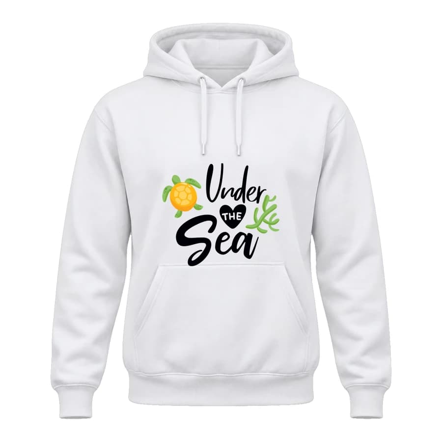 Hoodie — Quote — الأمام — أبيض