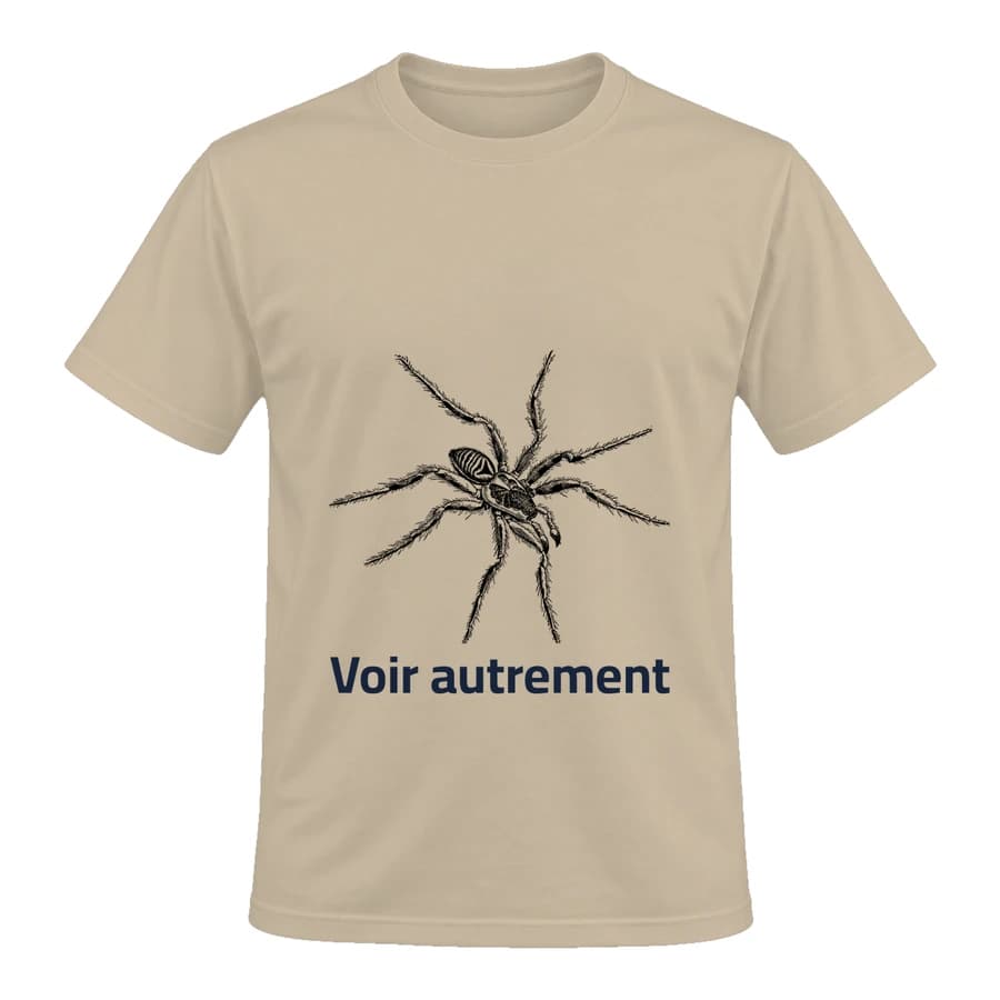 T-shirt — Araignée · Cabinet de curiosités — الأمام — بيج