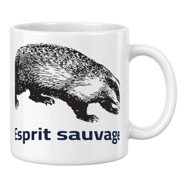 Mug — Blaireau · Gravure vintage